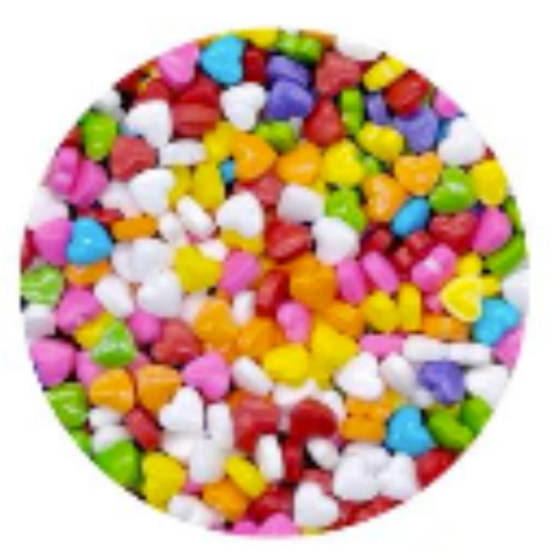 Corazones de azúcar tipo pastilla 7mm colores mixtos