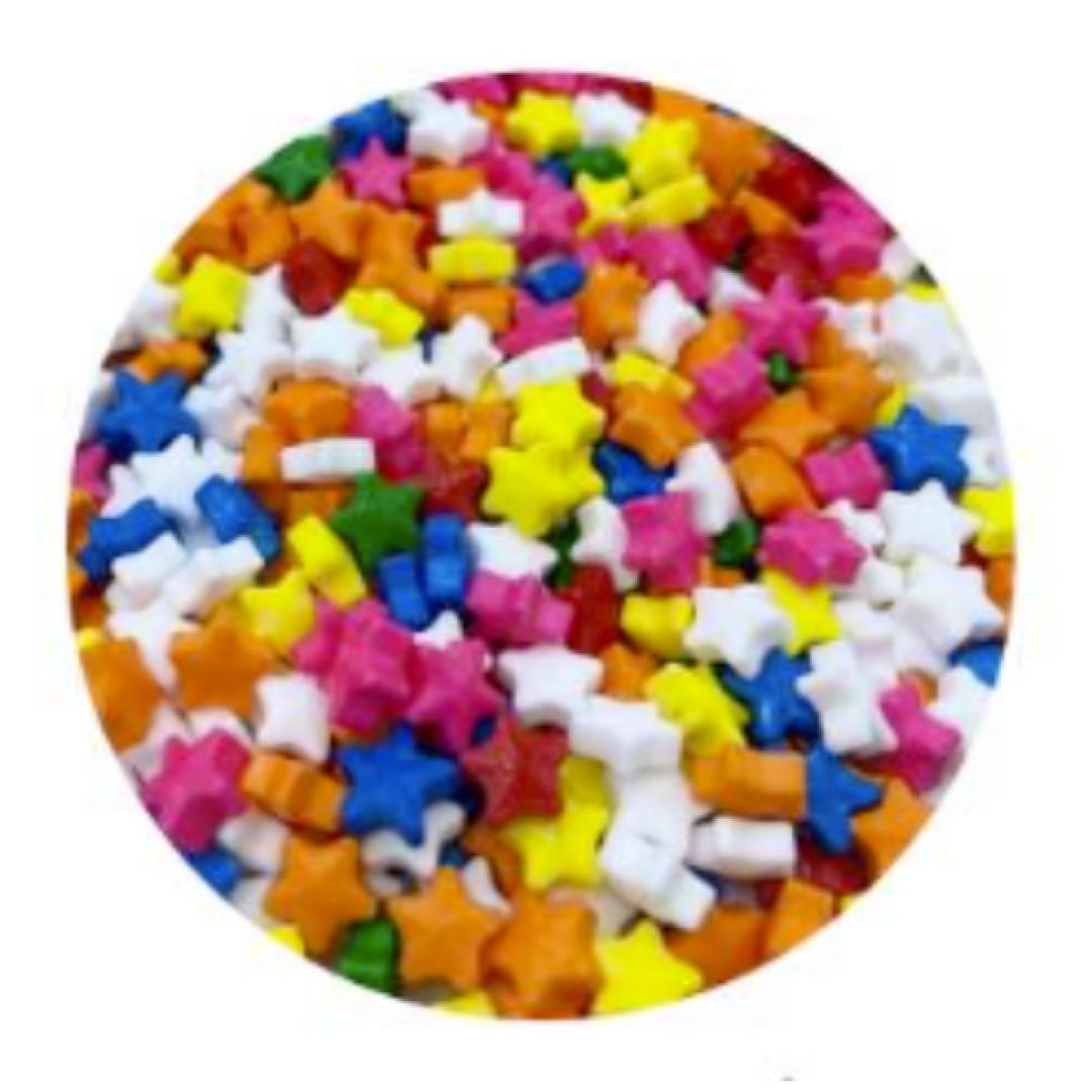 Estrellas de azúcar tipo pastilla 7mm colores mixtos