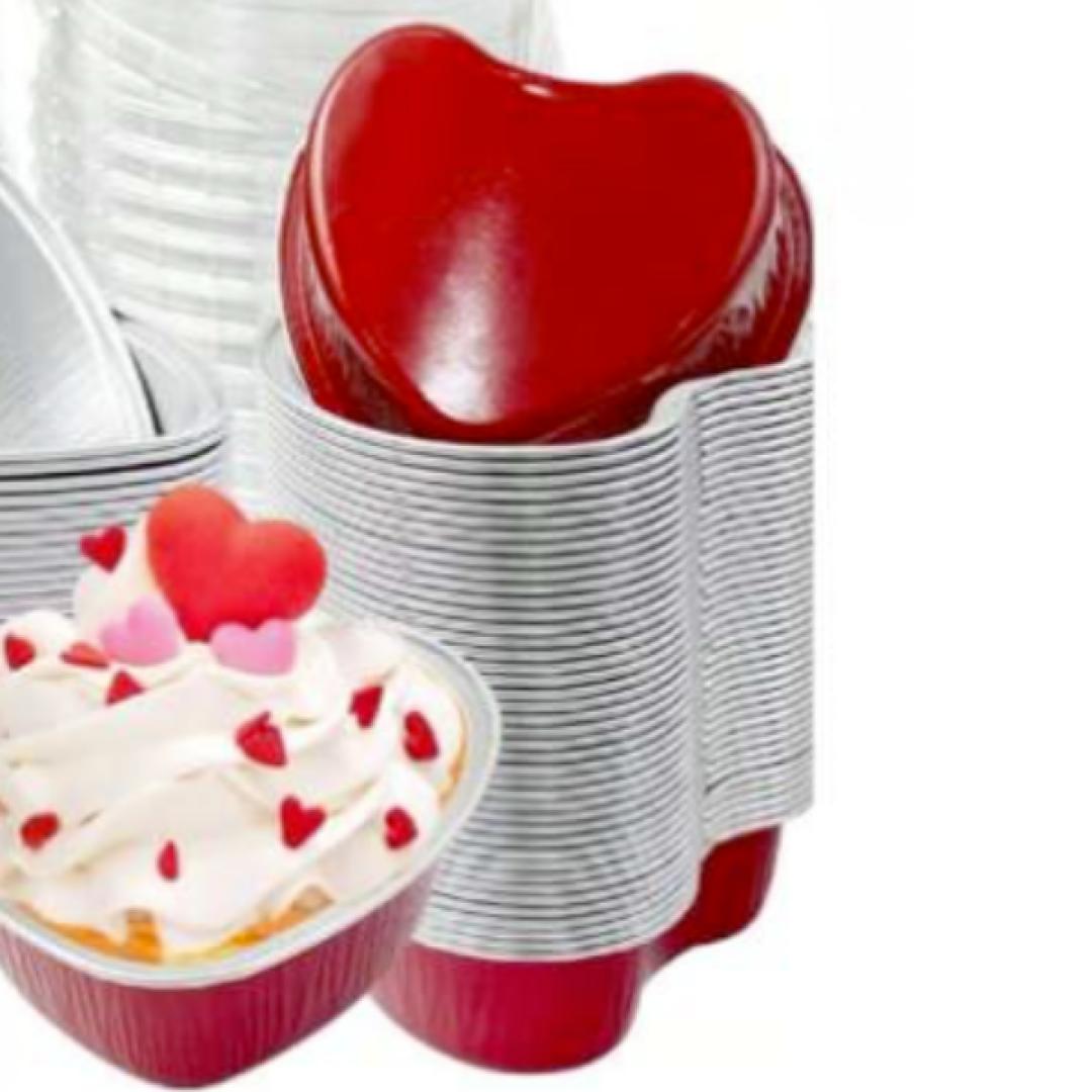 Envase corazón rojo 10UN