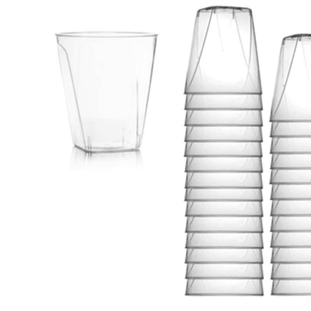 Shots plástico semi cuadrado 50UN