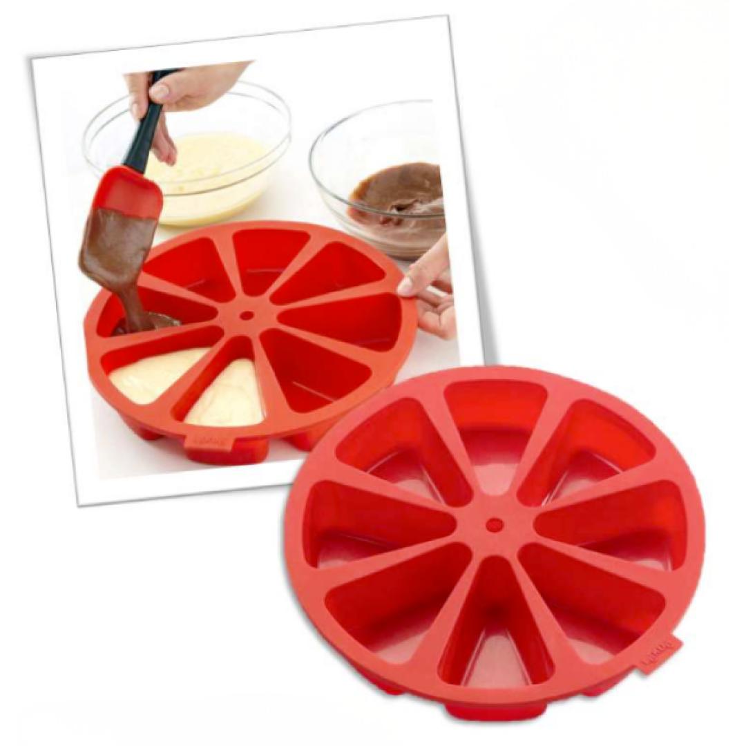 Molde de silicona horneable para porciones triangulares