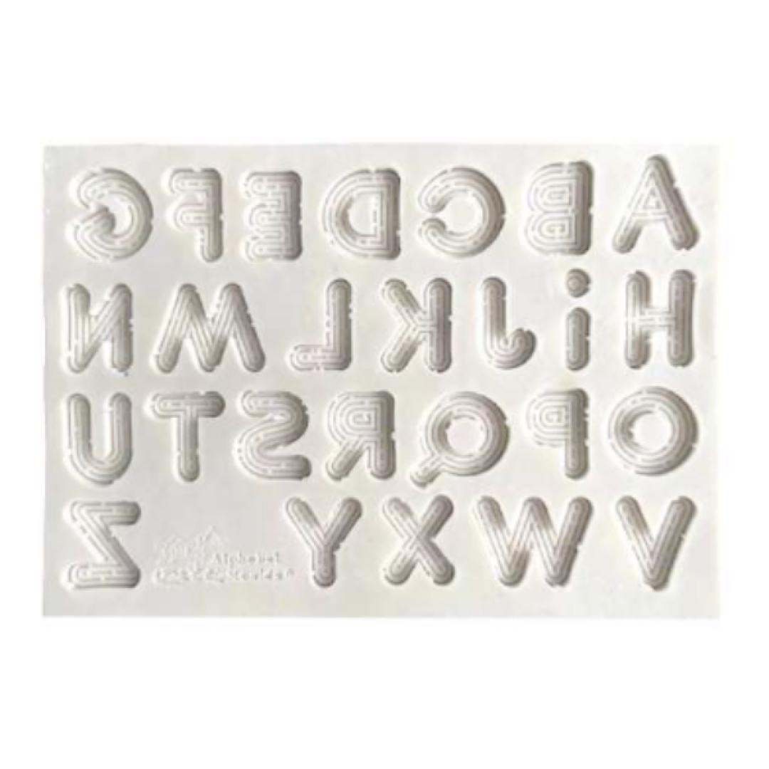 Molde de silicona abecedario estriado