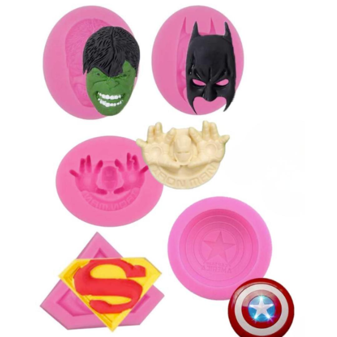 Molde de silicona superhéroes