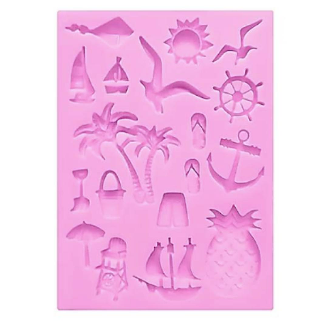 Molde silicona playa/mar