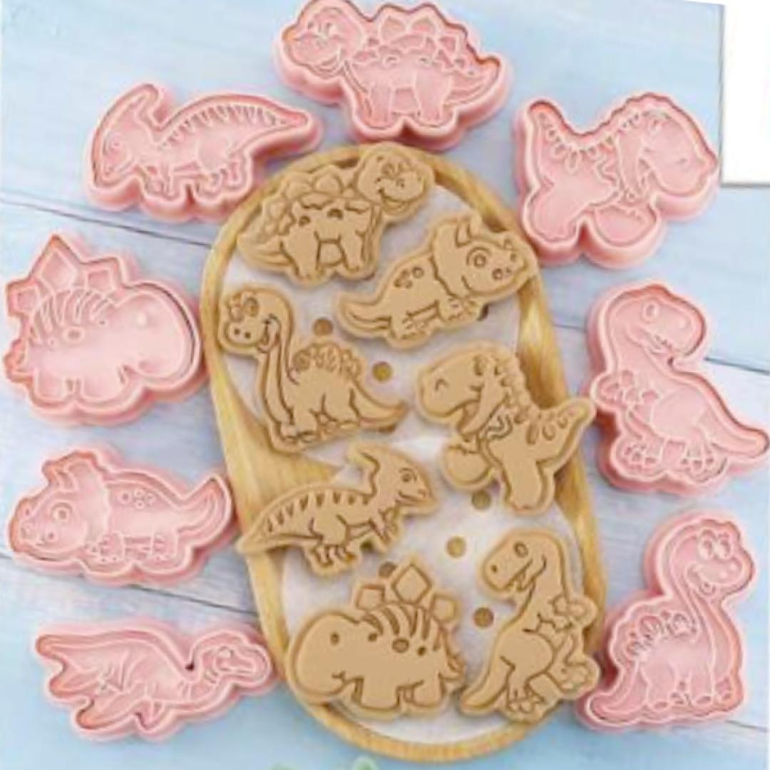 Cortador/Expulsor Dinosaurio 8 piezas